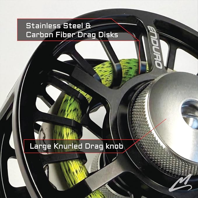 MAVRK USA Fly Fishing Reel | Large Arbor Closed Cage & Micro Reels | Euro Nymph & Floating Line | Ultra Lightweight, High Capacity, CNC Machined, Smooth Drag System