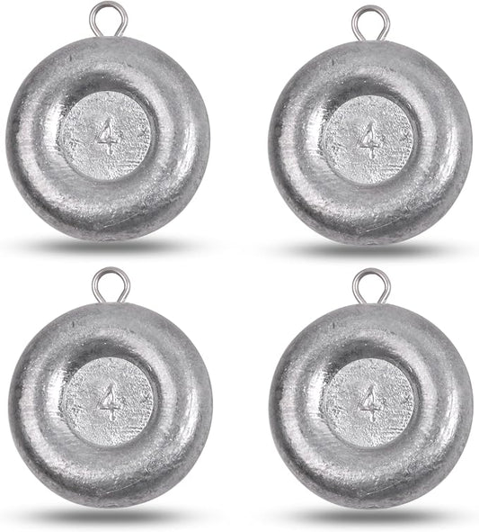 Disc Sinkers Fishing Weights, Coin Fishing Sinkers Weights Saltwater Surf Fishing Weights Bottom Drifting Trolling Catfishing Fishing Sinkers Saltwater Gear Tackle 1oz 2oz 3oz 4oz 5oz 6oz 8oz