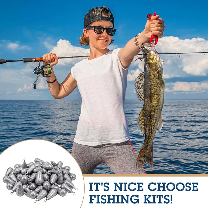 Landhoow Bell Sinkers Weights Casting Swivel Bell Sinkers Fishing Weights Rig for Ocean Saltwater Freshwater Surf Bass Fishing Casting Gear Tackle