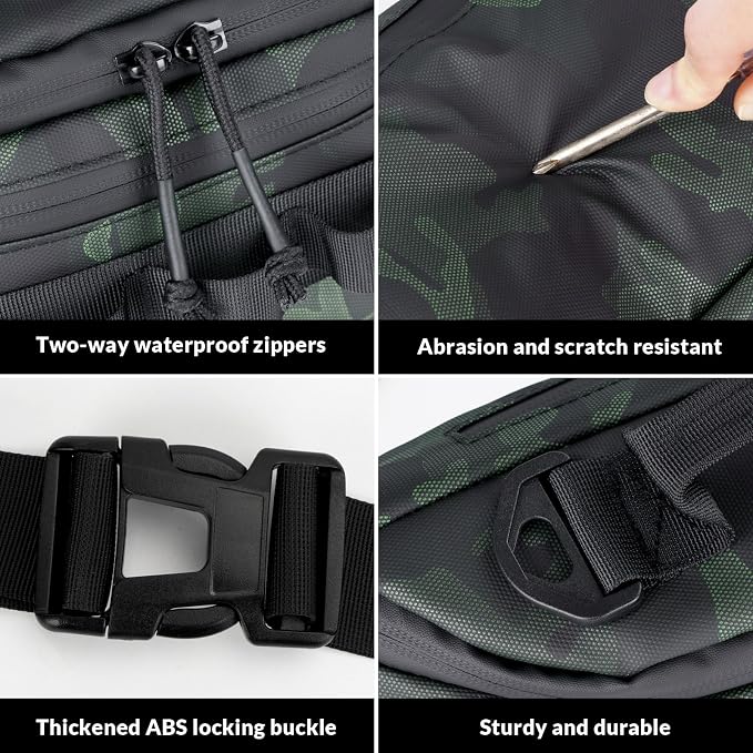 THKFISH Fishing Waist Pack, Fishing Tackle Bag Waterproof Fanny Pack for Women & Men Portable Sling Bag