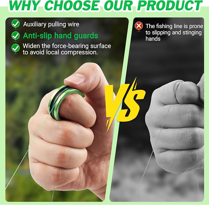 SILANON 2pcs Fishing Line Puller Ring, Fishing Knot Tying Tool Alloy Line Dragger Tightener Ring FG GT Knot Puller Tool Assist Fishing Line Knotting Grippers Device for Tying