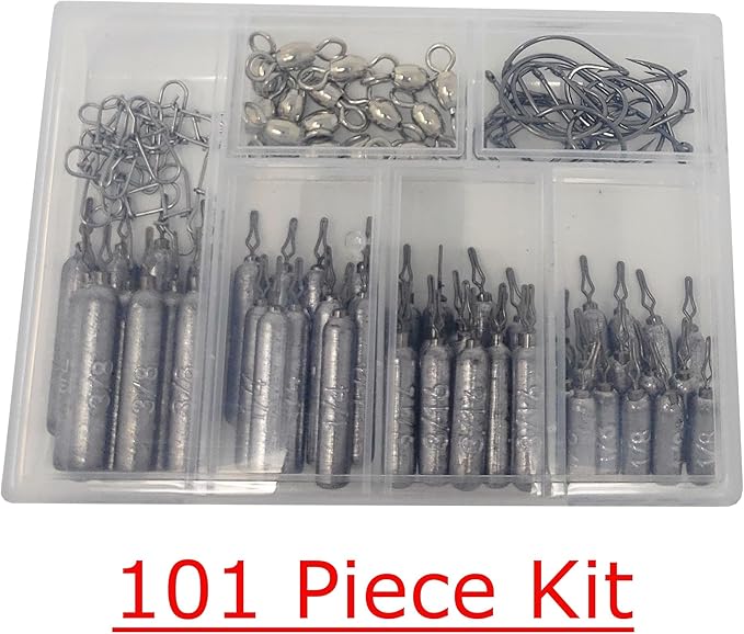 Reaction Tackle Lead Drop Shot Weights for Bass Fishing - Freshwater & Saltwater - Skinny Pencil Shaped Sinkers for Drop Shot Rig