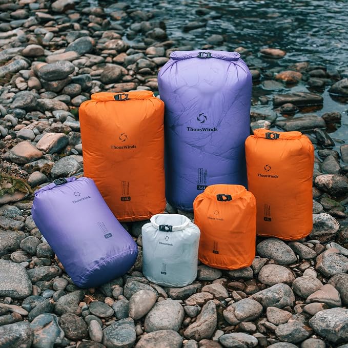 Thous Winds Waterproof Dry Bag - 36L Large Capacity Roll Top Waterproof Dry Sack Keeps Gear Dry for Kayak, Hiking, Camping Outdoors