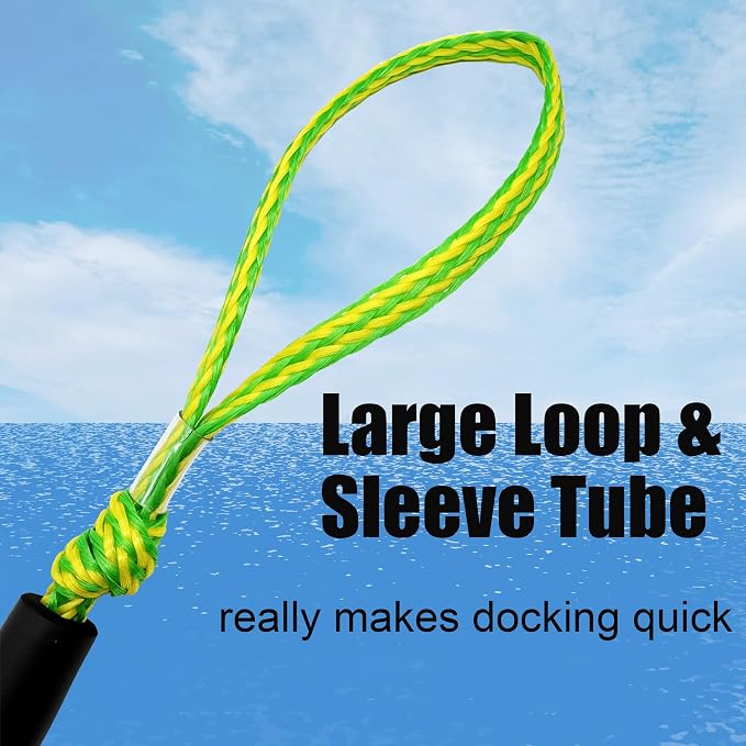 Bungee Dock Lines for Boat Shock Absorb Dock Tie Mooring Rope Boat Accessories 4-5.5 ft,4Pack (Green&Yellow)