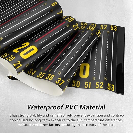 THKFISH 53in Fish Ruler with Measuring Board, Portable Waterproof Folding Fishing Ruler Fish Measuring Tape for Boat, Kayak, Coolers, Yacht and Workbench