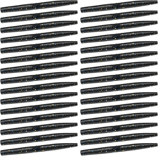 30Pcs Artificial Soft Baits Earthworm Salts Scent Soft PVC Stick Baits Slow Sinking Wobblers Elastic Soft Noodles Lures