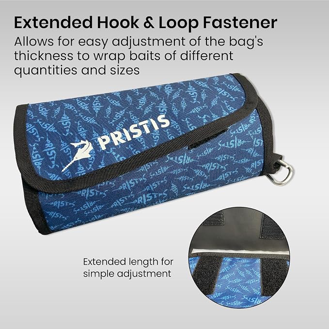 Pristis Fishing Soft Lure Storage Binder Bag, Plastic Bait Organizer Wallet Case with 6 Transparent Pocket Sleeves for Worm Rigs Lines, Durable Tackle Accessory for Saltwater Freshwater