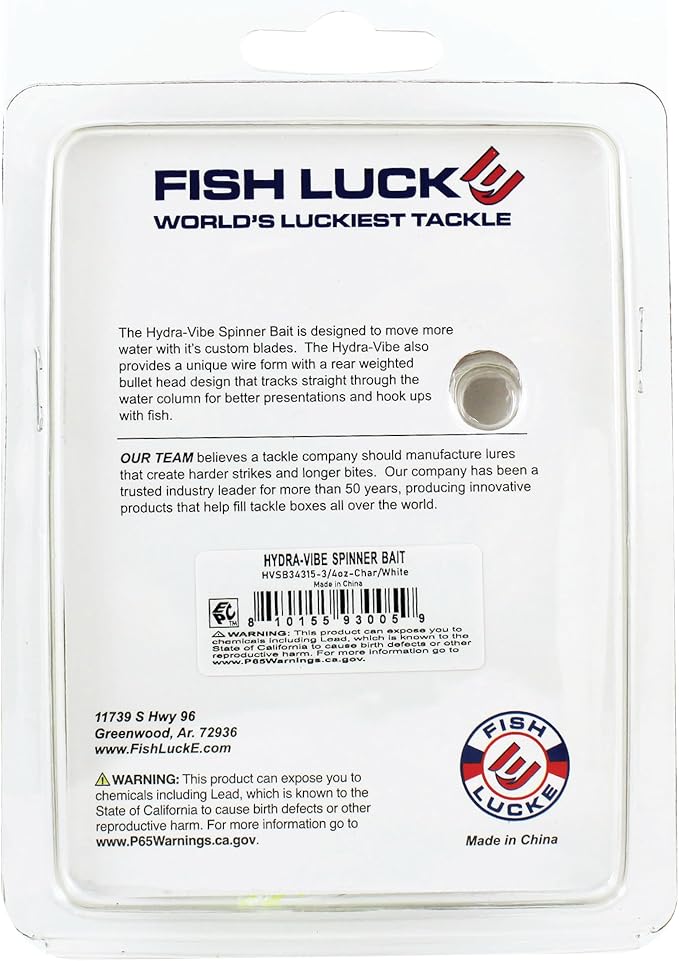 Luck E Strike Hydra-Vibe Spinner Bait with Custom Blades