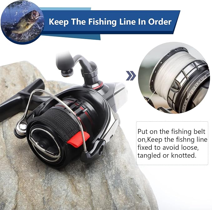 Dovesun Fishing Spool Belt Fishing Reel Protection Spinning Reels Fishing Reel Accessories 4pcs