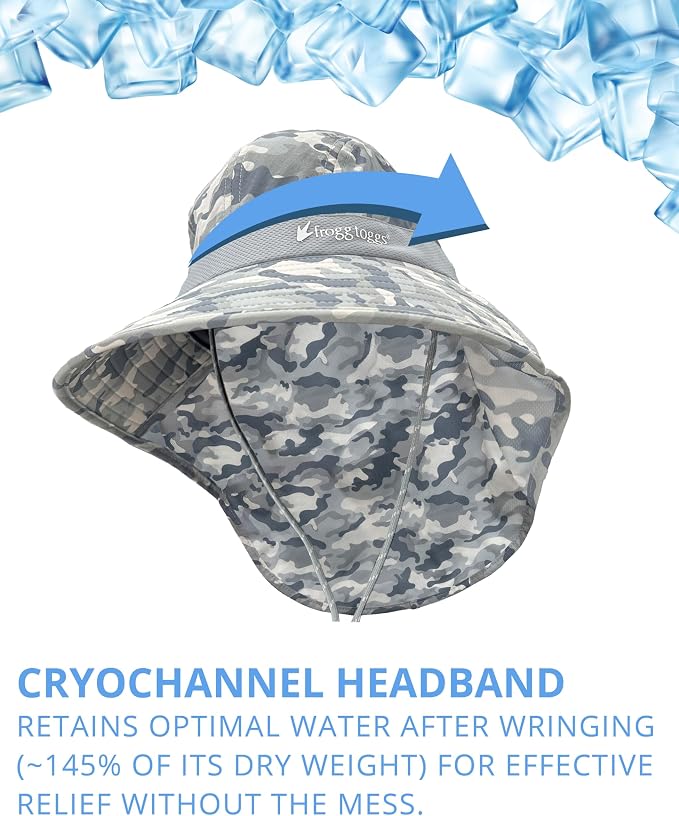 FROGG TOGGS Unisex Adult Chilly Pro Cooling Sun Shade Hat