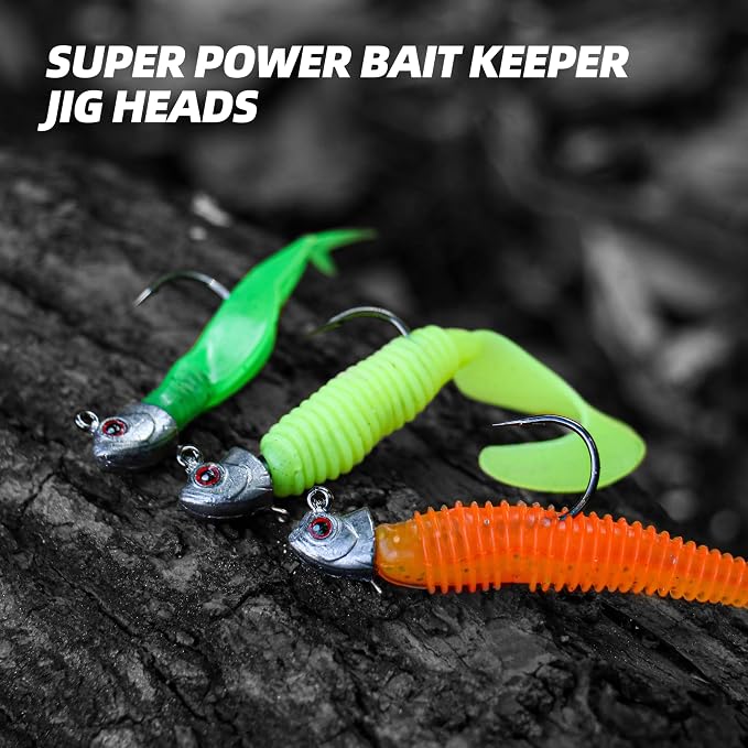 Swimbait Jig Heads, 20PCS/Box, 4 Size Options, Strong Hook & Anti-Loose Design, Ideal for Freshwater & Saltwater Fishing