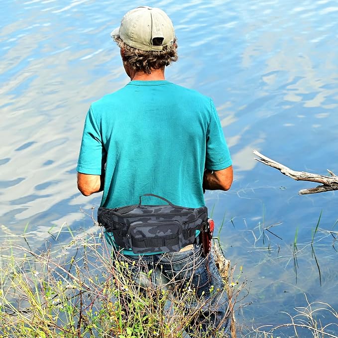 Fishing Fanny Pack for Men -Fishing Fanny Pack-Lightweight and Fishing Sling Pack