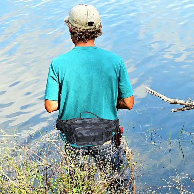 Fishing Fanny Pack for Men -Fishing Fanny Pack-Lightweight and Fishing Sling Pack