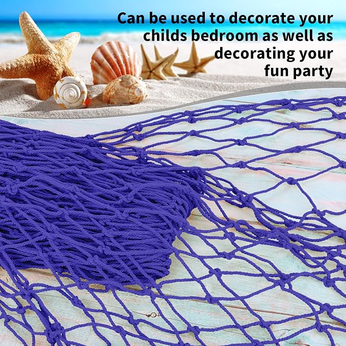 2 Pack Fish Net Decorations for Party