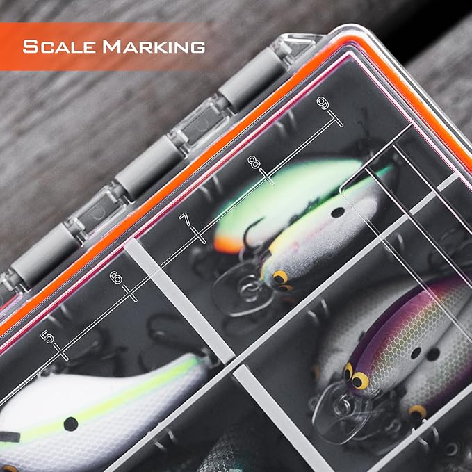KastKing HyperSeal Waterproof Tackle Box, Waterproof 3700 Tackle Trays, Fishing Tackle Box Organizer with Removable Dividers, Lure Box and Terminal Tackle Storage, 1 Pack