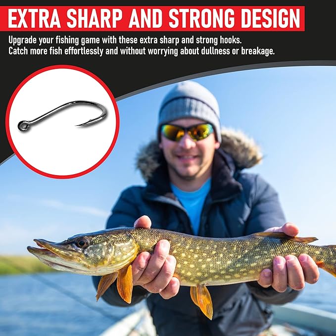 Fishing Hooks Freshwater - Trout - Crappie - Bluegill - Bass - Panfish - Walleye - Perch - Sunfish