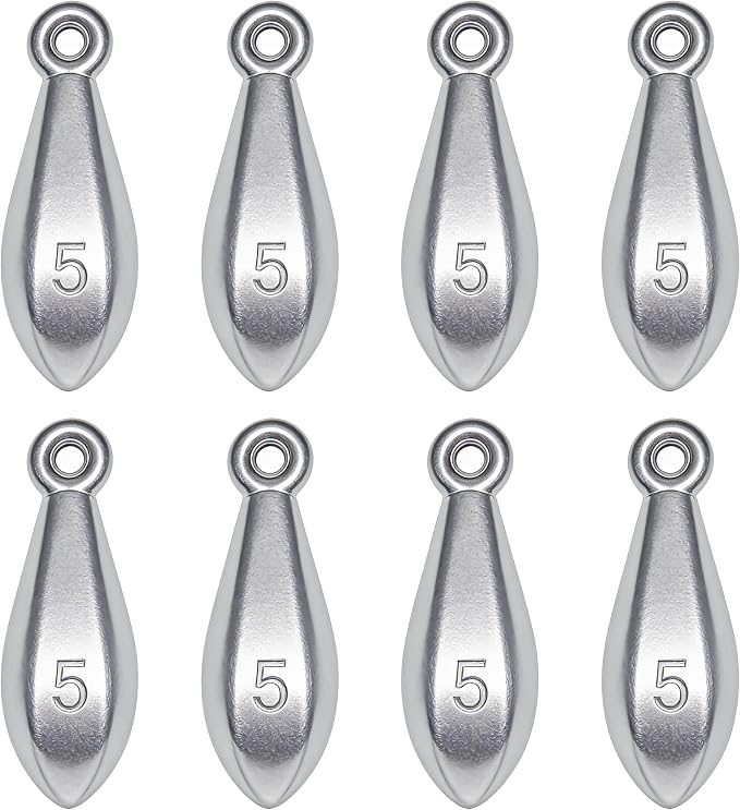 Fishing Weights Sinkers Bank Sinkers Bullet Weights for Surf Fishing Pier Bank Fishing Saltwater Fishing Gear 1oz to 8oz