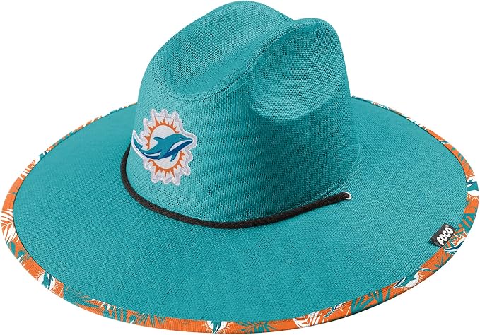 FOCO Men's NCAA College Team Logo Floral Straw Sun Hat