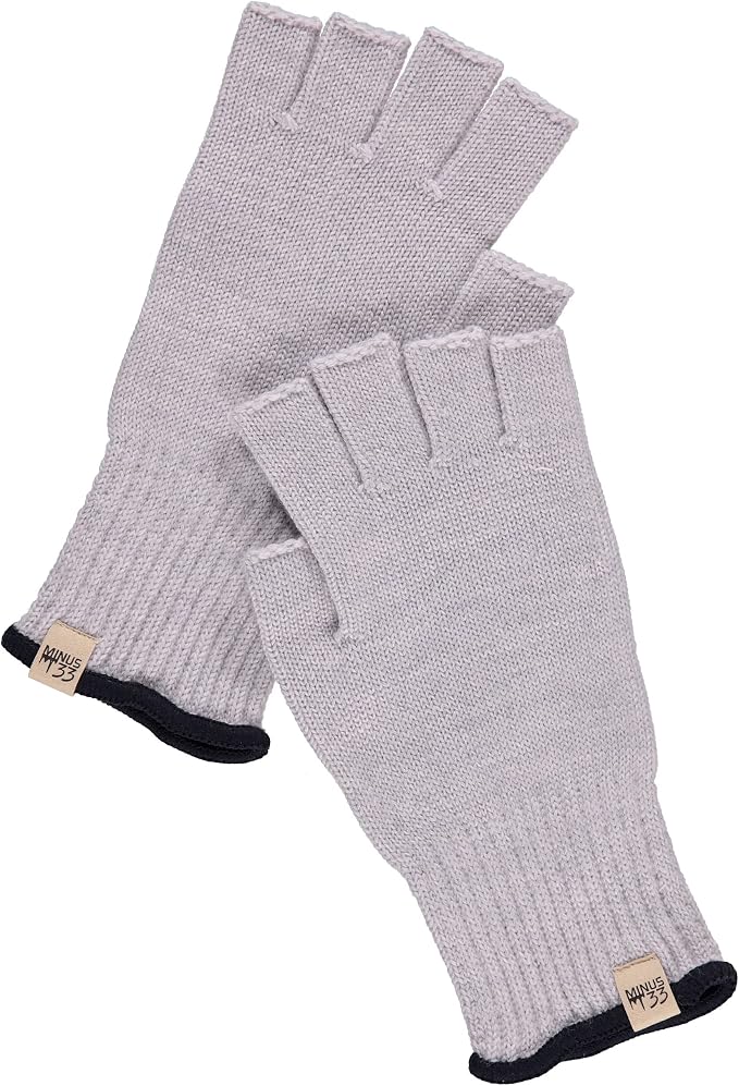 Merino Wool Fingerless Gloves - Hunting and Fishing Liner - Half Finger Warm Knitted Gloves