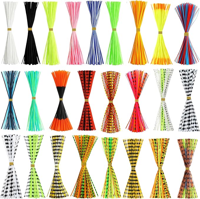 12/18/25/35 Colors Silicone Rubber Skirt & Legs, Fly Tying Materials Colorful DIY Fishing Accessory for Make Fly Fishing Lure Flies Jig Spinnerbait Trout Bass