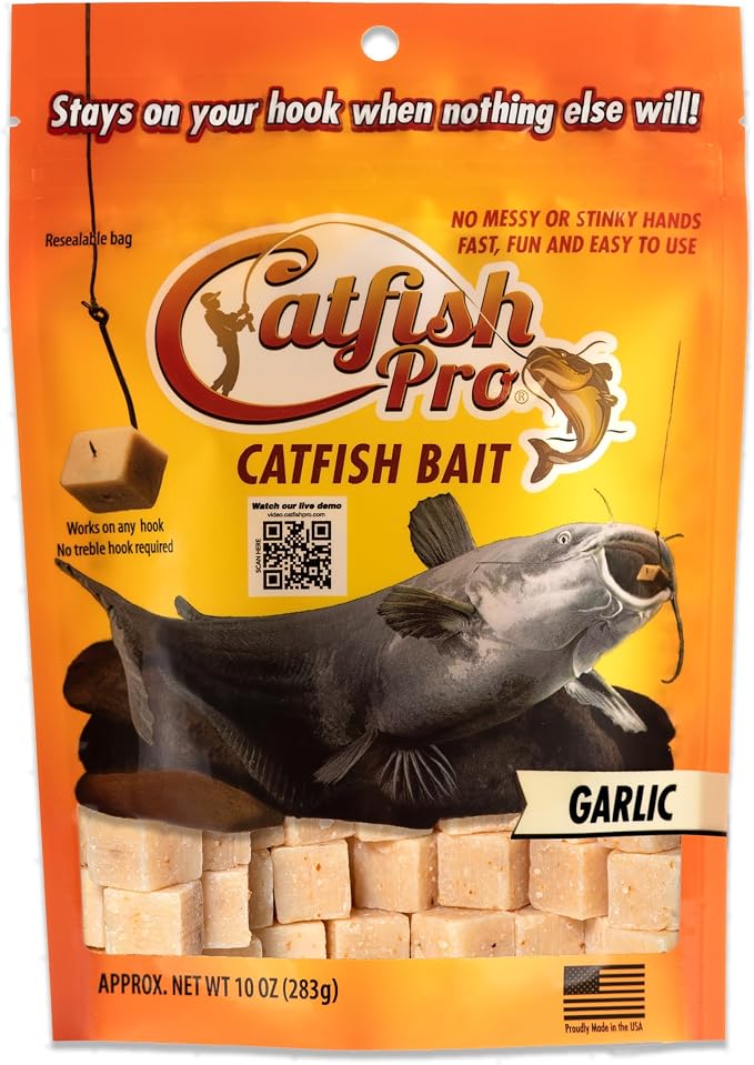 Catfish Pro Catfish Bait - 10oz Bag with 80pcs | Irresistible Scent for Catfish | Mess-Free, Stays On Your Hook When Nothing Else Will | Great for Rod, Reel, Trotline, Jugs & Yoyos Fishing