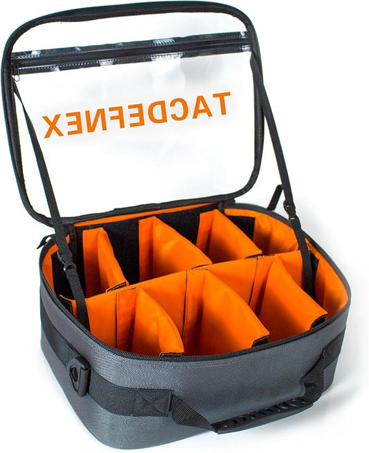 Waterproof Fishing Reel Case with 8 Shockproof Compartments – Portable Tackle Organizer for Spinning, Baitcasting, Spincast & Fly Reels Holds more than 10 Reels