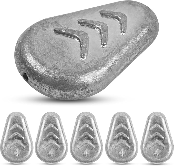 5/10 Pack No Roll Sinker Lead Fishing Weights Catfish Sinkers Coin Disc Weight Snagless Flat Inline Sinker for Catfishing Rig Bank River Surf Fishing Saltwater