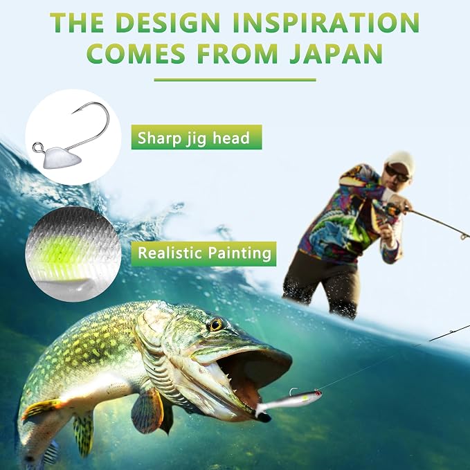 Soft Fishing Lures for Bass Fishing:Pre-Gigged Swim Baits for Saltwater or Freshwater.Soft Plastic Fishing Accessories.