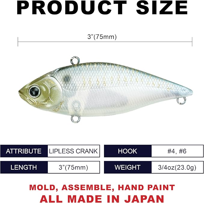 LUCKY CRAFT LV-500DRS ~Deep Rattle Sound~, Fishing Lure, Lipless Crankbait