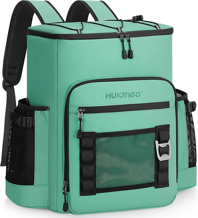 Hulongo Cooler Backpack, 30L Insulated Leakproof Soft Cooler Bag for 52 Cans, Lightweight Backpack for Beach, Picnic, Camping, Hiking, Fishing and Travel