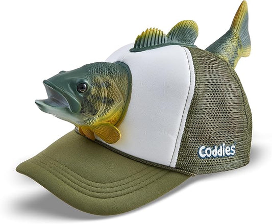 Coddies Bass Fish Hat - Hilarious Novelty Bass Fishing Hat, Perfect Gag Fishing Gift for Anglers, Dads & Fish Enthusiasts