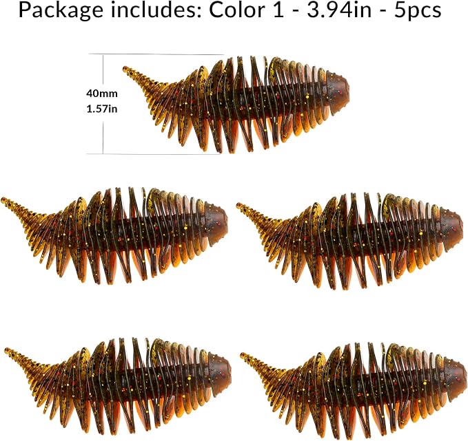THKFISH Soft Swimbait 5/6 PCS or 15/18 PCS Soft Plastic Fishing Lures Bass Lures Swim Baits Lures for Bass Fishing Worms for Bass