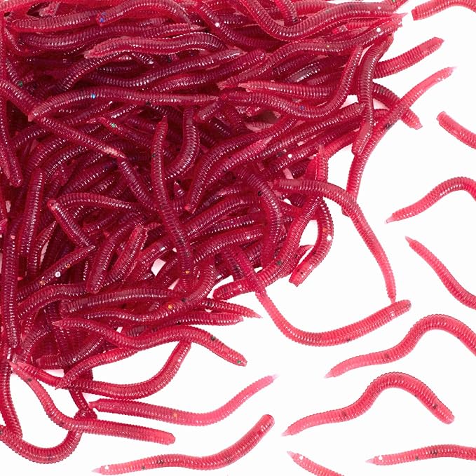 Fake Worms for Fishing, Soft Bass Realistic Maggots Baits Bread Worm Fishing Lure, False Wax Worm