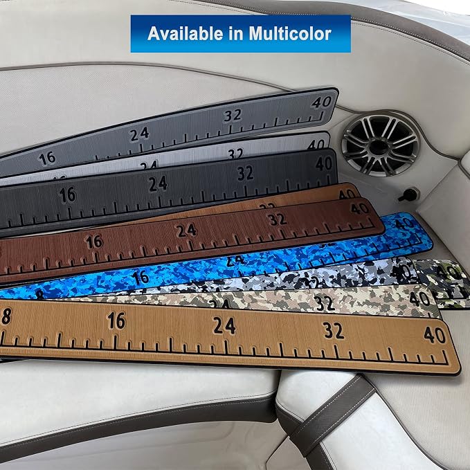 Foam Fish Ruler with Adhesive Backing, EVA Fish Ruler for Boat Accessories Marine Fishing Measuring Tool, Fish Measuring Tape for Kayak, Fishing Boat, Cooler Ruler (40" Fish Ruler)