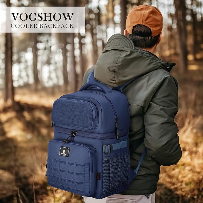 Large 36 Cans Insulated Waterproof Cooler Backpack for Men Women, Double Deck Leak Proof Cooler Bag for Camping, Hiking, Fishing