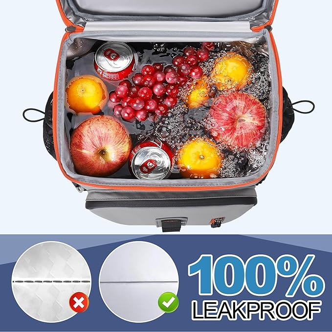 35 Can Insulated Cooler Backpack, Waterproof Leak Proof Cooler Bag for Beach Hiking Camping Travel Outdoor