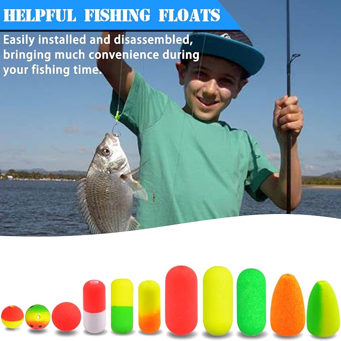 AGOOL Pompano Rigs Fishing Floats Bobbers Snell Float Foam Fishing Rig Floats Live Bait Walleye Rig Making Accessories Bullet Cylinder Float for Trout Catfish