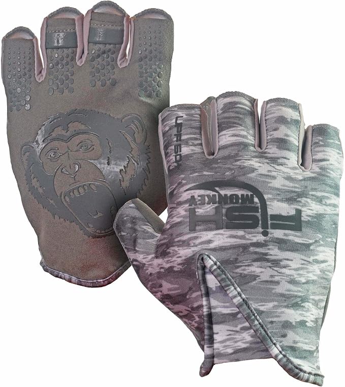 Fish Monkey Stubby Guide Glove, Enhanced-Grip Sun Protection Fishing Glove