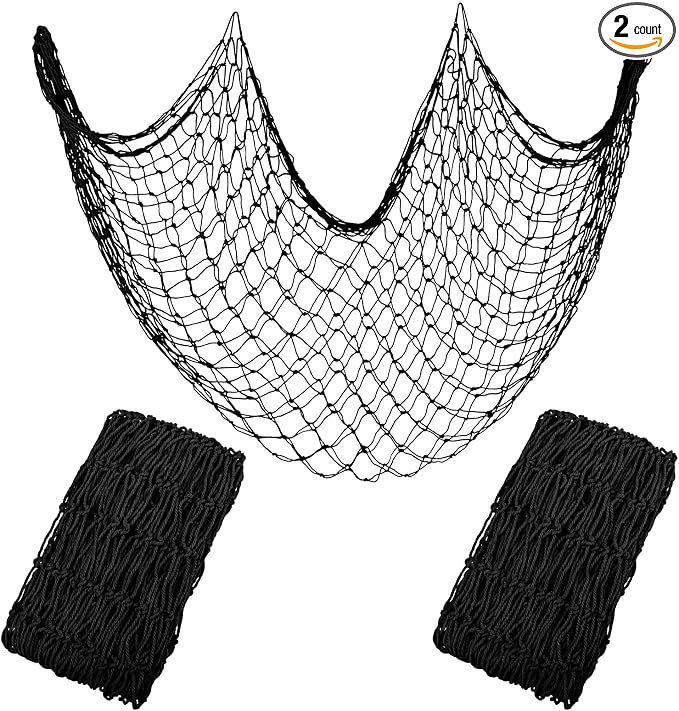 2 Pack Fish Net Decorations for Party