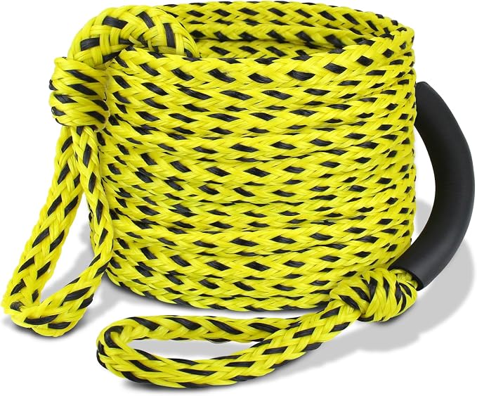 Boat Tow Rope 60ft 3-6K, Floating Ropes for Towable Tubes Accessories