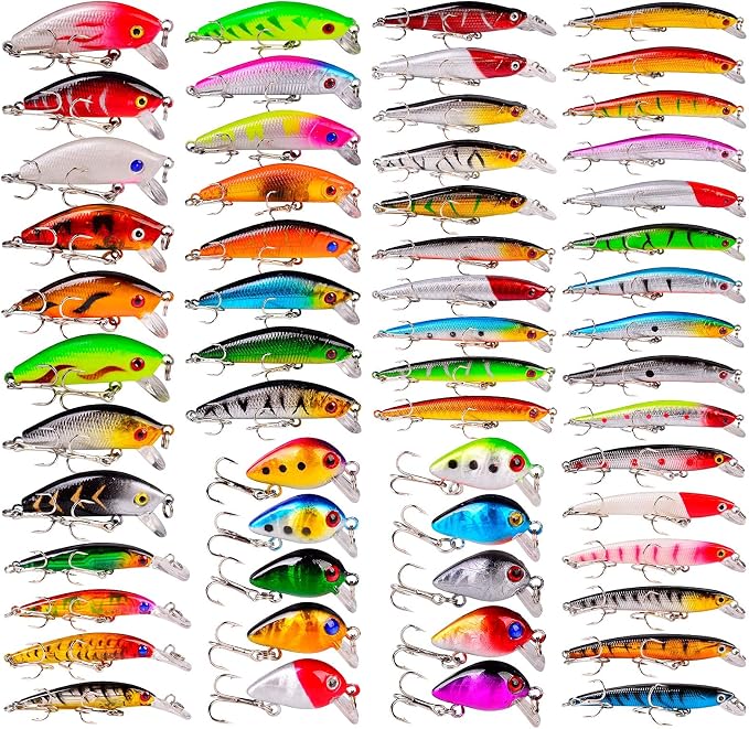 Bass Fishing Lures Kit Set Topwater Hard Baits Minnow Crankbait Pencil VIB Swimbait for Bass Pike Fit Saltwater and Freshwater