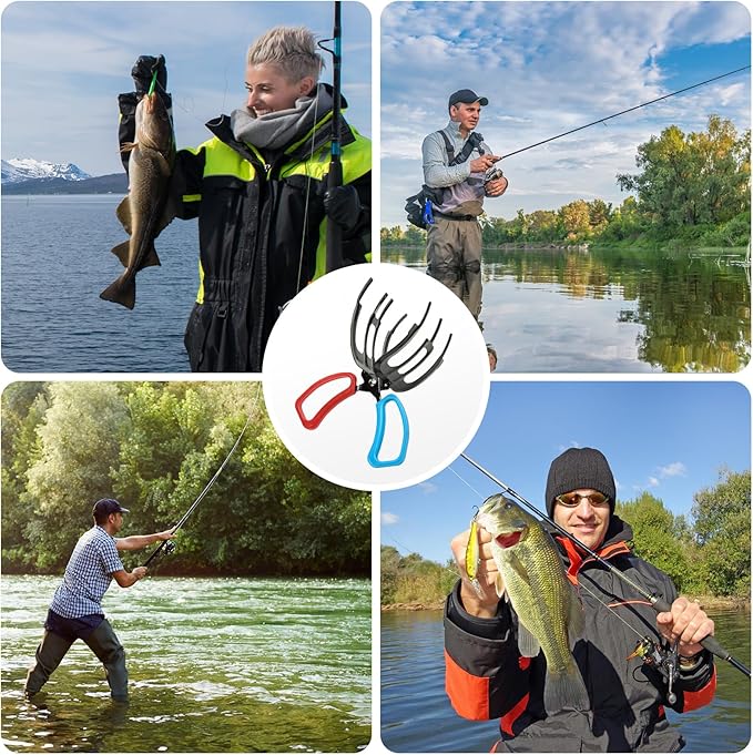 Fish Claw Gripper, Fishing Pliers Gripper, Claw Fish Gripper, Metal Fish Control Clamp Tong Tackle Tool, Multi-Functional Lightweight Non-Slip Fish Claw Gripper for Catch Fish Fishing Accessories
