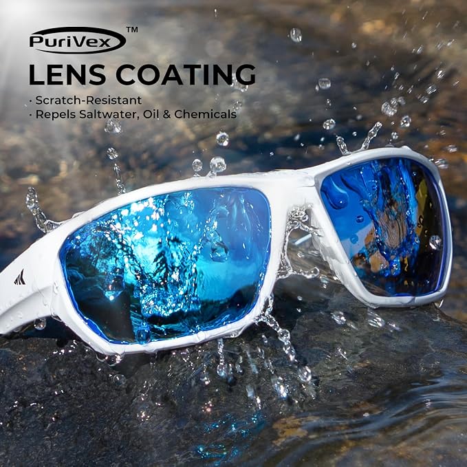 KastKing Merced Floating Polarized Sports Sunglasses, With PuriVex Protective Lens Coating, Lightweight TPX Frame, Men Women