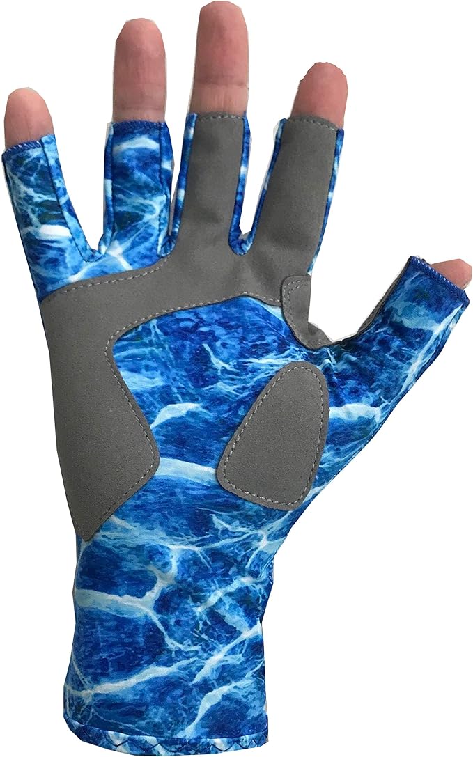 Glacier Glove Islamorada 50+ Sun Protection Durable Lightweight Breathable Quick-Dry Fingerless Outdoor Fishing Sun Glove