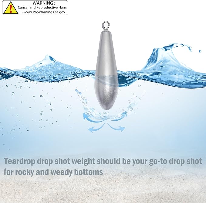 Drop Shot Fishing Weights Sinkers for Saltwater Freshwater Fishing