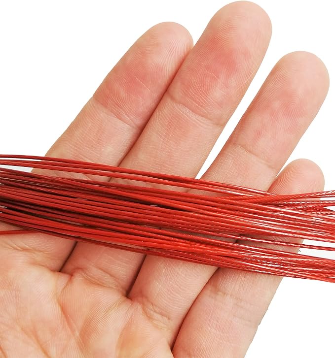 Fishing Wire Leaders for Saltwater: 30pcs Stainless Steel Line Leaders Nylon-Coated 19" - 100 LB High Strength Wire Rig for Shark Barracuda Pike Fishing