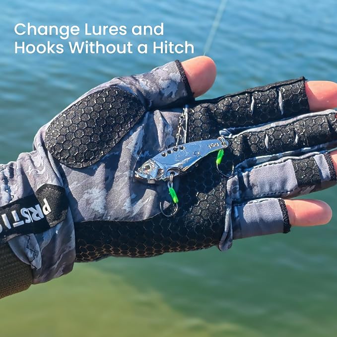 Pristis Half-Finger Fishing Gloves, UPF 50+ Breathable Quick Drying Fingerless Sun Gloves for Women Men, Fly Fishing Hunting Paddling Sailing Kayaking Hiking Canoeing Cycling