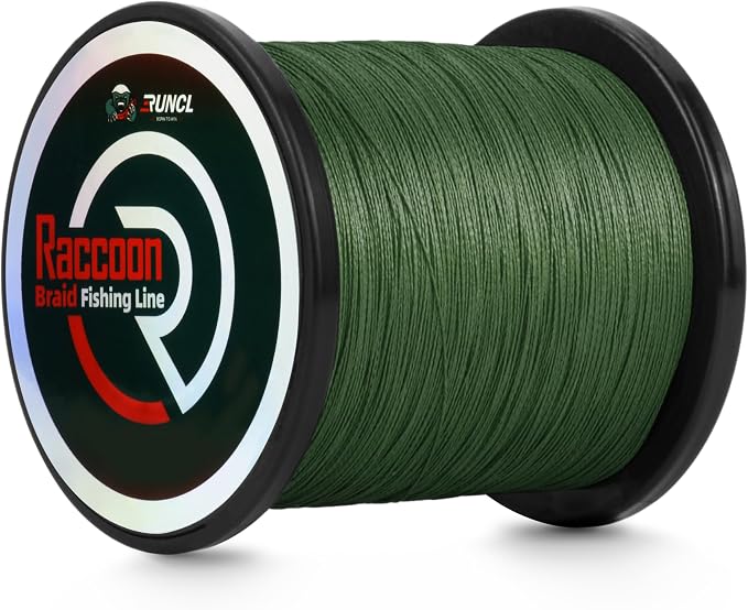 RUNCL Upgraded Braided Fishing Line, Colorfast Fishing Line Braid for Bass, Trout, Crappie, Ultra Strong Braid for Saltwater Freshwater, Abrasion Resistant, Zero Stretch, 6-80lb, 150/300/500/1000Yds