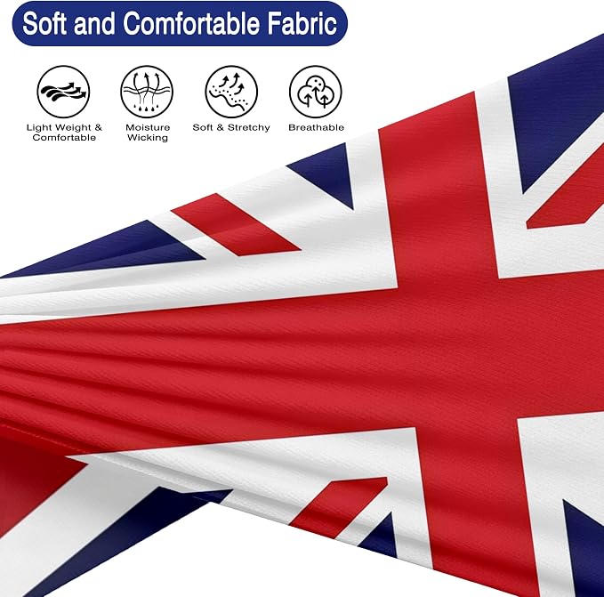 Flag Headbands for Men Women, Moisture Wicking Sweatband Breathable Sports Headwrap, Non-Slip Stretchy Fitness Hair Band