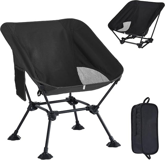 Ultralight Camping Chair,Compact Folding Chair with Anti-Sinking Large Feet and Storage Bag,Lightweight Backpack Chair for Naturehike,Travel,Beach,Hiking
